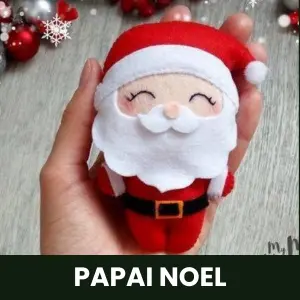 Molde Papai Noel em feltro