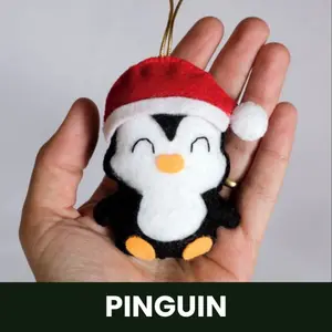 Molde Pinguim em feltro