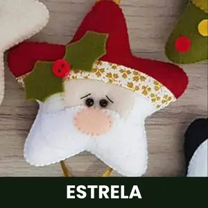 Molde Estrela em feltro